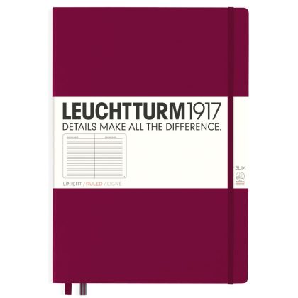 Leuchtturm1917 Notebook Hardcover Master Slim A4 Port Red Ruled