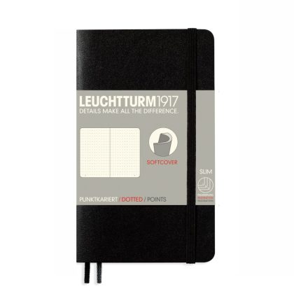 Leuchtturm1917 Notebook Softcover A6 Black Dotted