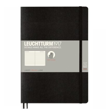 Leuchtturm1917 Notebook Softcover B5 Black Ruled