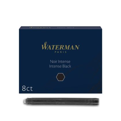 Waterman ink cartridges Std 8pcs Black